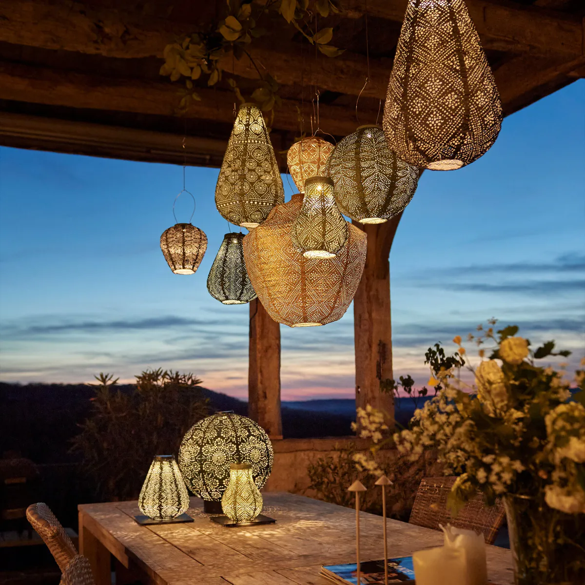 Lumiz Solcelle Led Lykt Long Oval 20 Bazaar Soft Blush