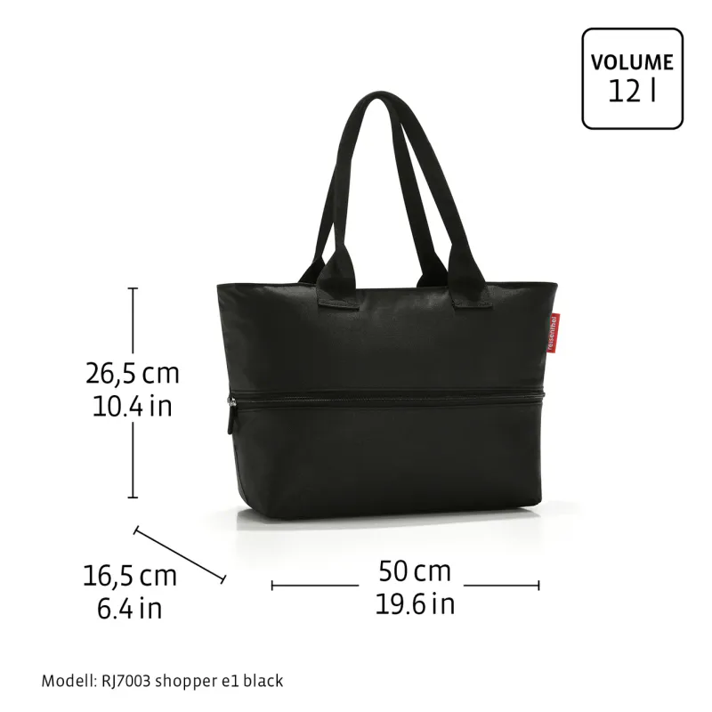 Veske Shopper E1 Ekspanderer, Herringbone grey - Reisenthel