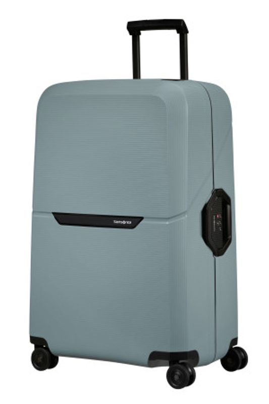 Samsonite Magnum ECO hard stor koffert 75 cm 4 hjul Isblå