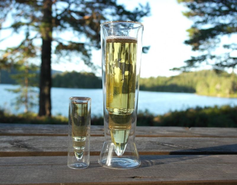 Det ultimate snapsglasset Elgmotiv til jegeren
