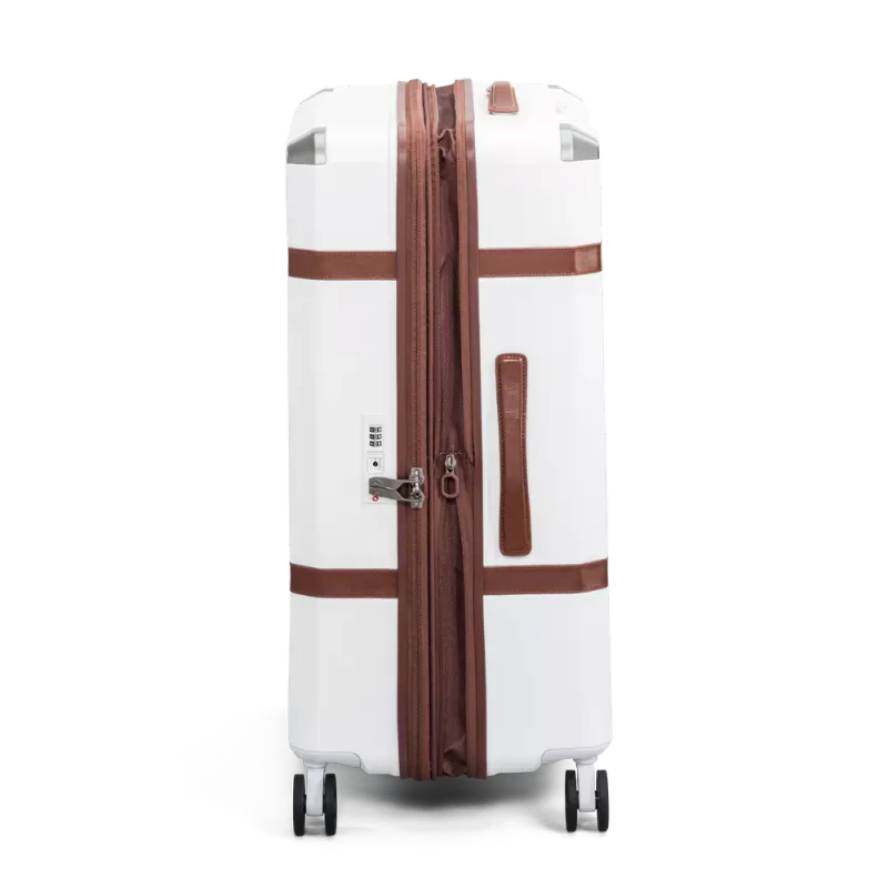 North Pioneer Vintage Pro Utvidbar Koffert, 76 cm, 102/112L, Hvit