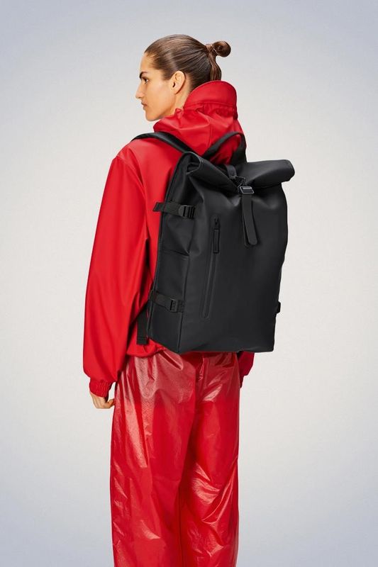 Rains Rolltop Ryggsekk 23L, sort