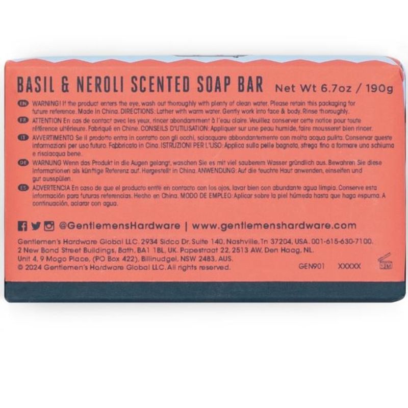 Såpestykke Basilikum & Neroli 190 g fra Gentlemen's Hardware
