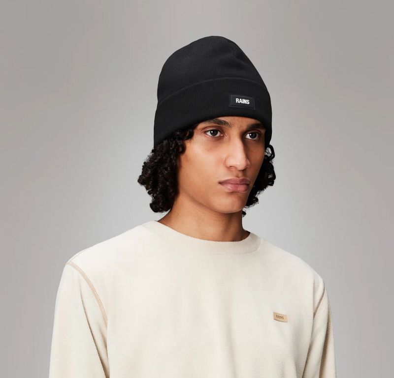 Rains Ribbed Fleece Beanie