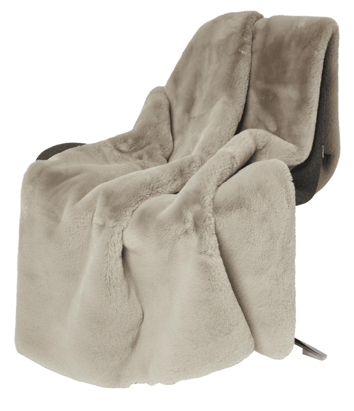 Fluffy Pledd 120x180 cm – Taupe