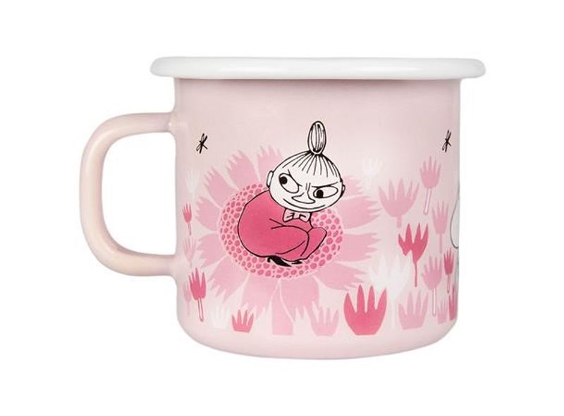 Mummikopp Emalje 2,5 dl - I hagen rosa