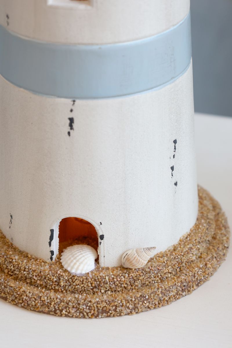 Stort Fyrtårn med LED-lys – maritim dekor