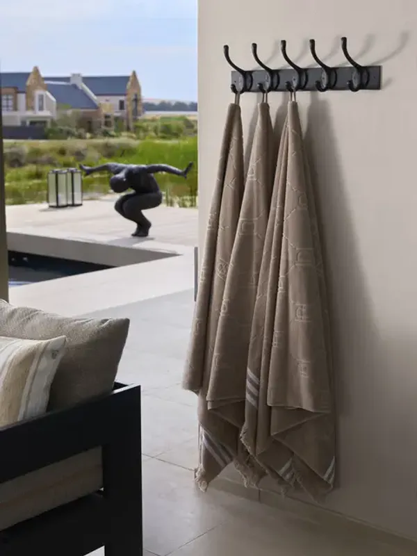 Halvor Bakke, Mølen strandhåndkle 100x180 Beige / Pure cashmere