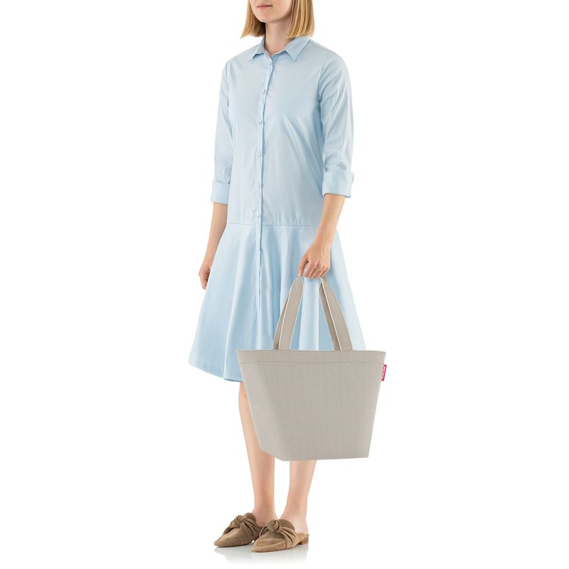 Veske Shopper M Herringbone Sand - Reisenthel