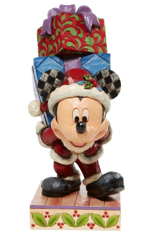 Disney Julefigur - Mikke Mus med gaver 22,5 cm