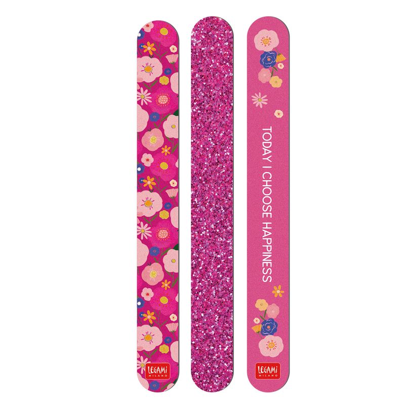 Neglefiler 3 pk Flowers Legami