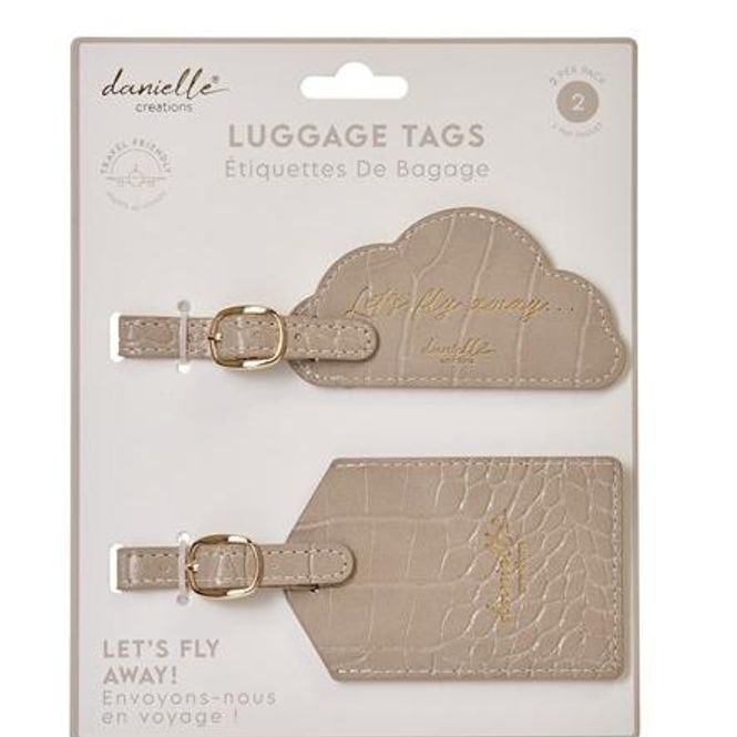 Hovedbilde Danielle Creation Bagasjemerker 2-pk, beige