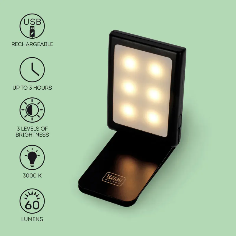 SOS Leselys LED, oppladbar fra Legami 