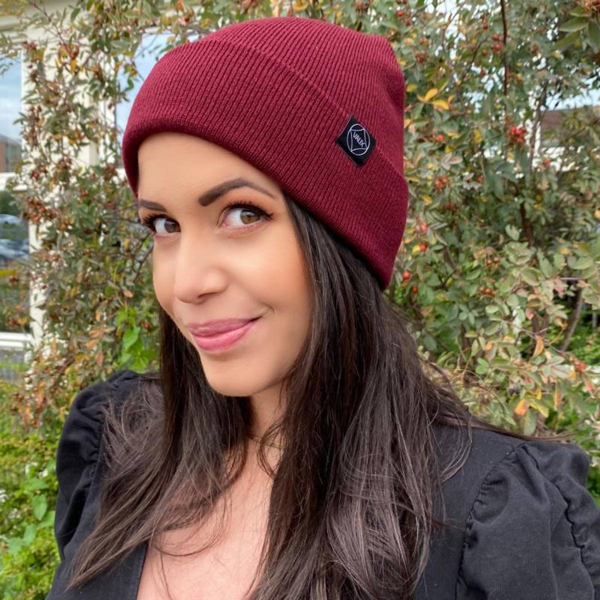 Vaux Lue Beanie, vinrød