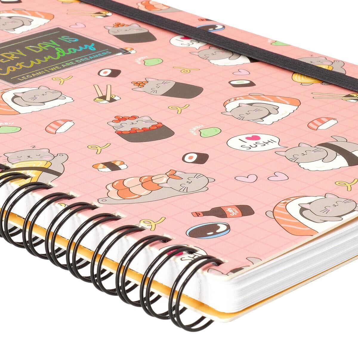 Notatbok Spiral A5 Sushi katt