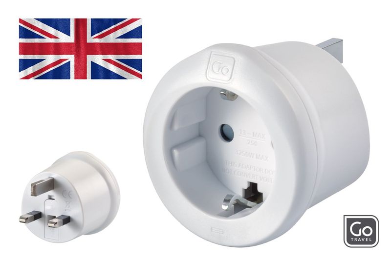 Adapter (Type G) til England & UK fra Go Travel