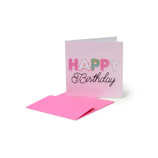Hovedbilde Kort S Happy Birthday, rosa  Legami