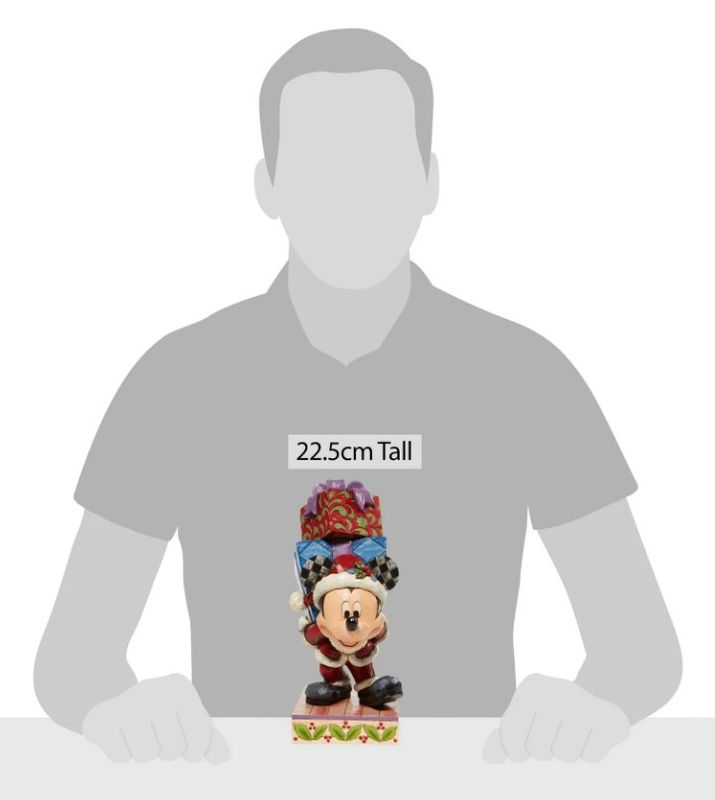 Disney Julefigur - Mikke Mus med gaver 22,5 cm