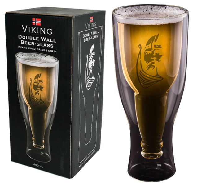 Hovedbilde Ølglass med dobbel vegg Viking