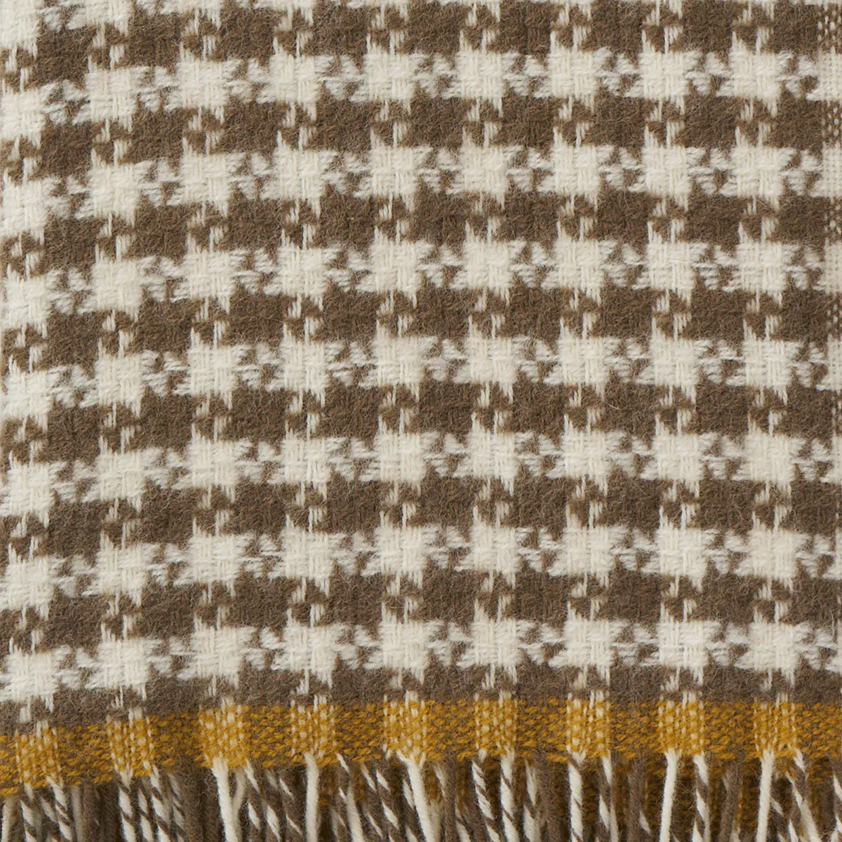 Ullpledd Houndstooth – 100 % lammeull 130 × 200 fra Klippan