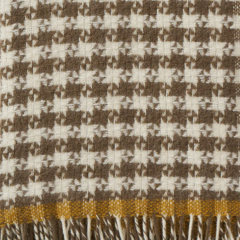 Ullpledd Houndstooth – 100 % lammeull 130 × 200 fra Klippan