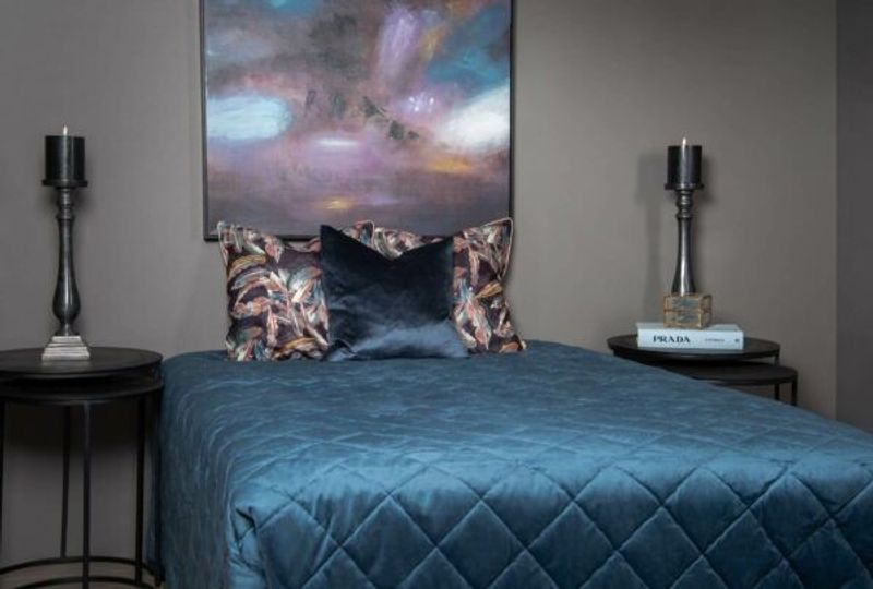 Savoy Sengeteppe Blå 240×260 cm