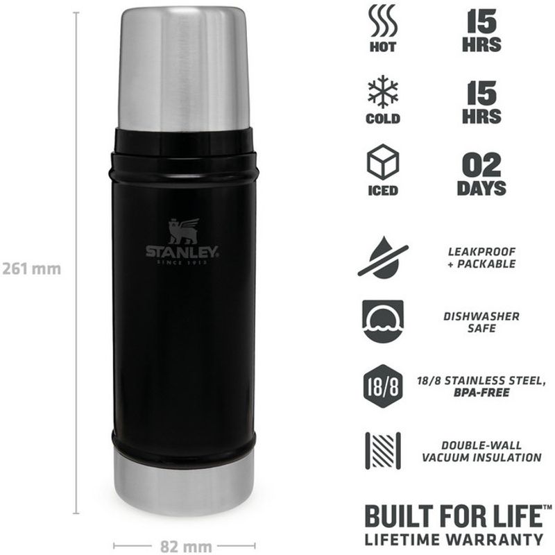 Stanley Termos Classic Vacuum Bottle 0,47L Matte Black