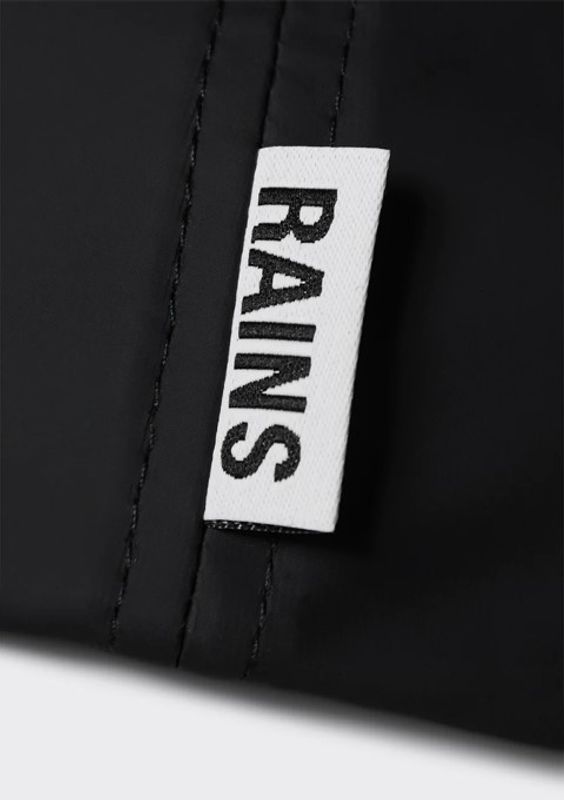 Rains Caps Vanntett unisex, sort