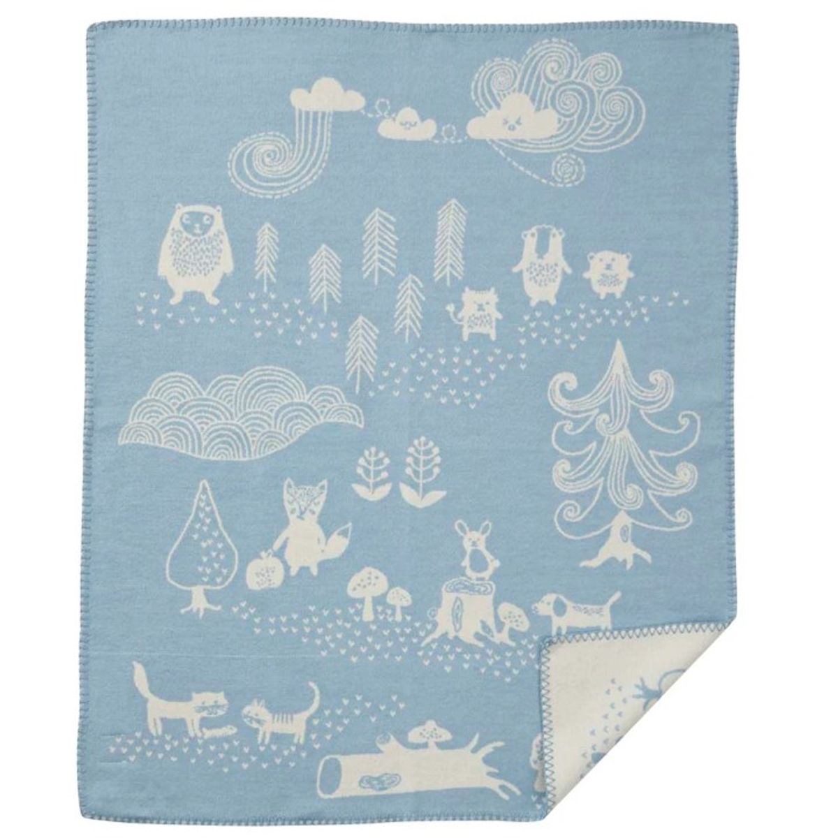 Pledd i bomull Little Bear 70 x 90 cm