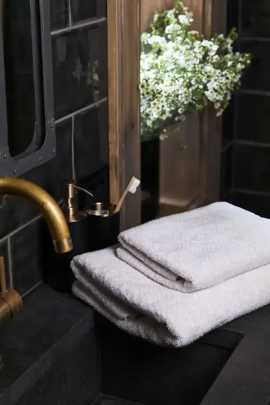 Halvor Bakke Verbier håndkle, 50x70 Beige / Pure cashmere