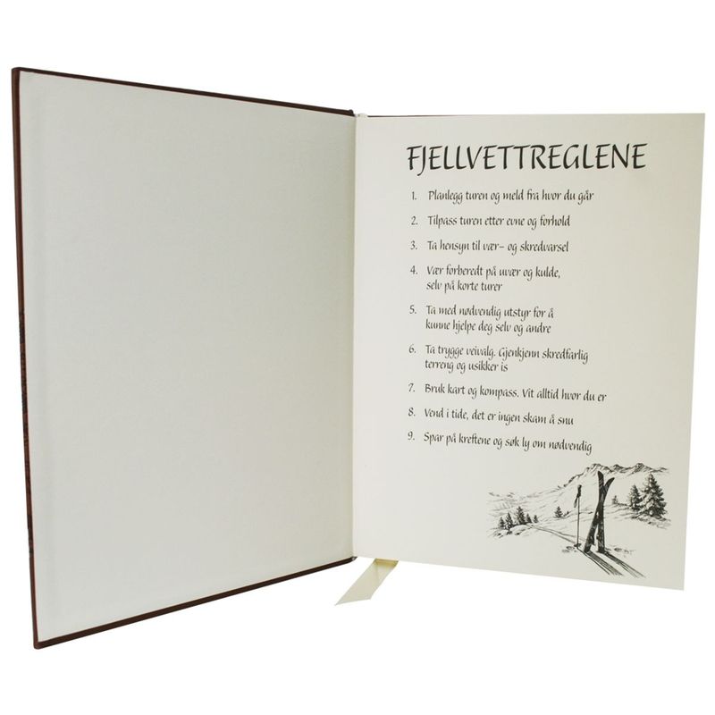 Hyttebok med nye Fjellvettreglene