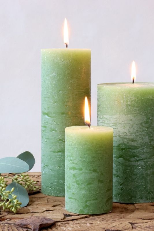 Macon kubbelys rustikk 150 timer – forrest green (H25 / Ø10 cm)