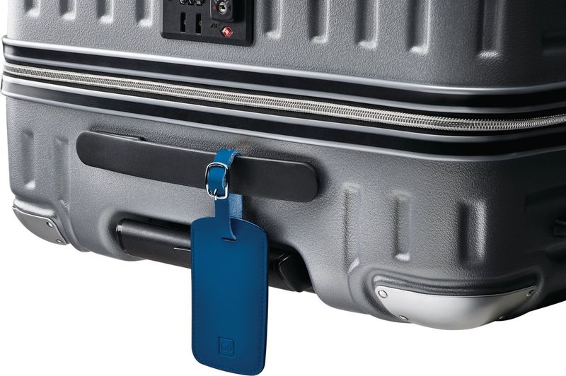 Go Travel Bagasjemerker PU-skinn 2-pk, blå