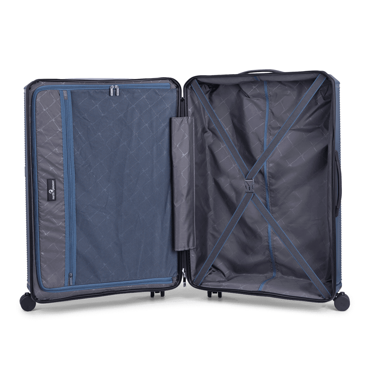 North Pioneer PRG Koffert Medium, 4 hjul, 68 cm, 70L, Navy