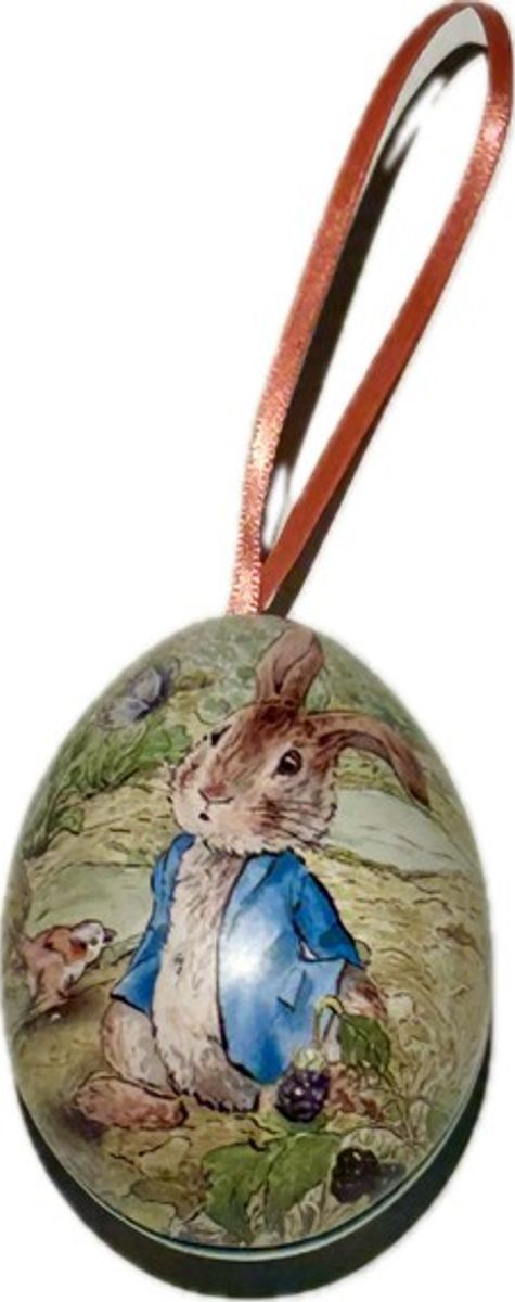 Peter Rabbit mini påskeegg, oransje snor