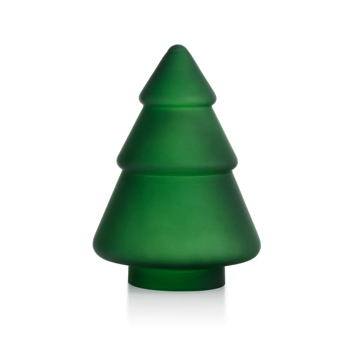 Gran glasstre 12,7 cm i frostet grønt glass Hadeland Glassverk 