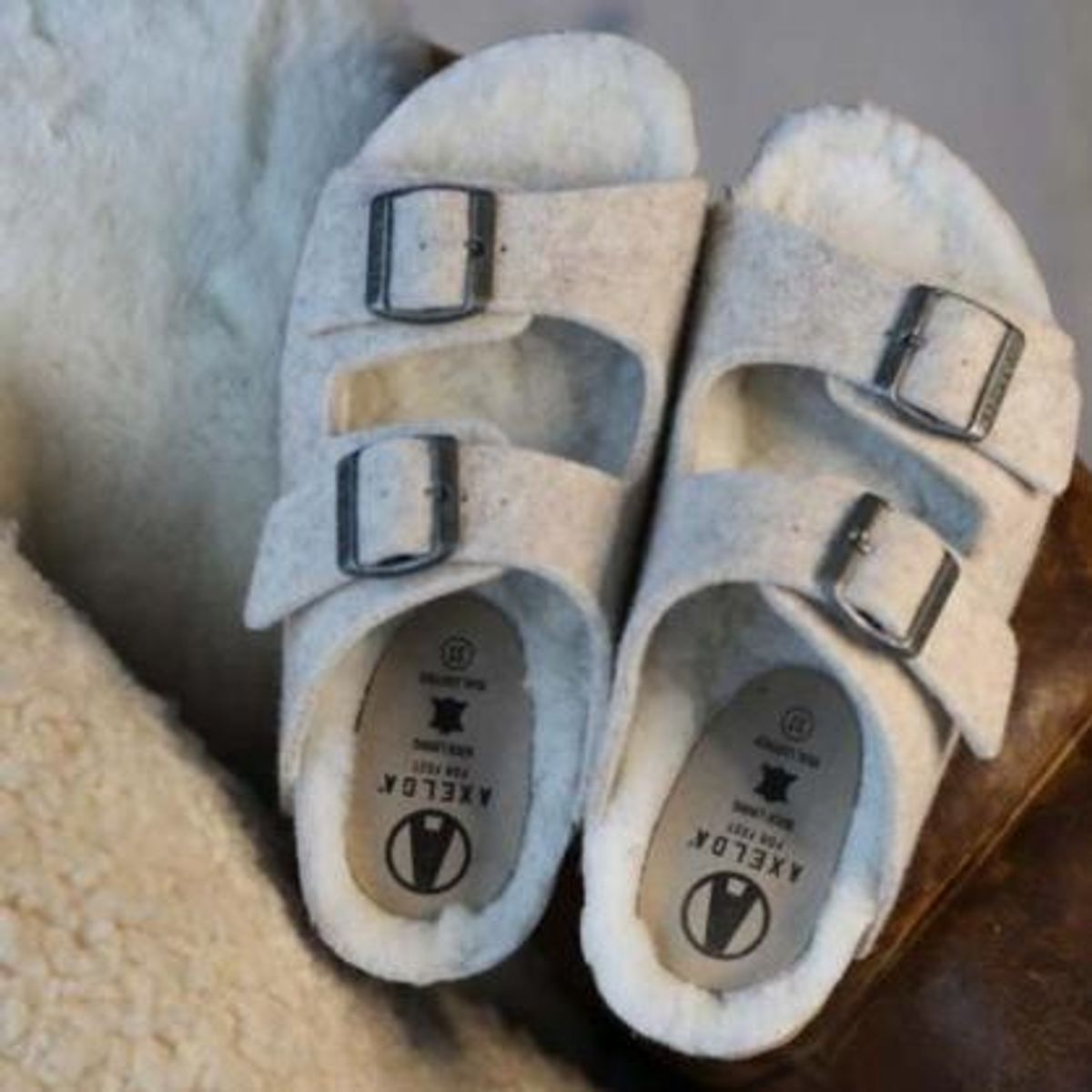 Axelda Sandal med fôr - Carla Oliven 37-41