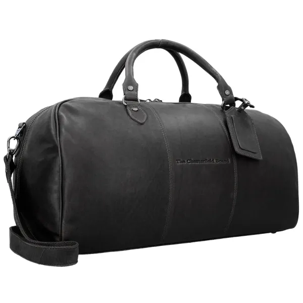 Bilde av The Chesterfield Brand William Weekend Bag I Skinn Cognac, farge Svart