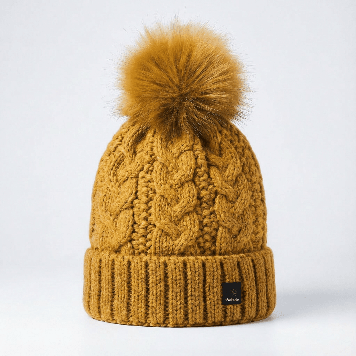 Lue ribbestrikket m fuskepelsdusk, oker