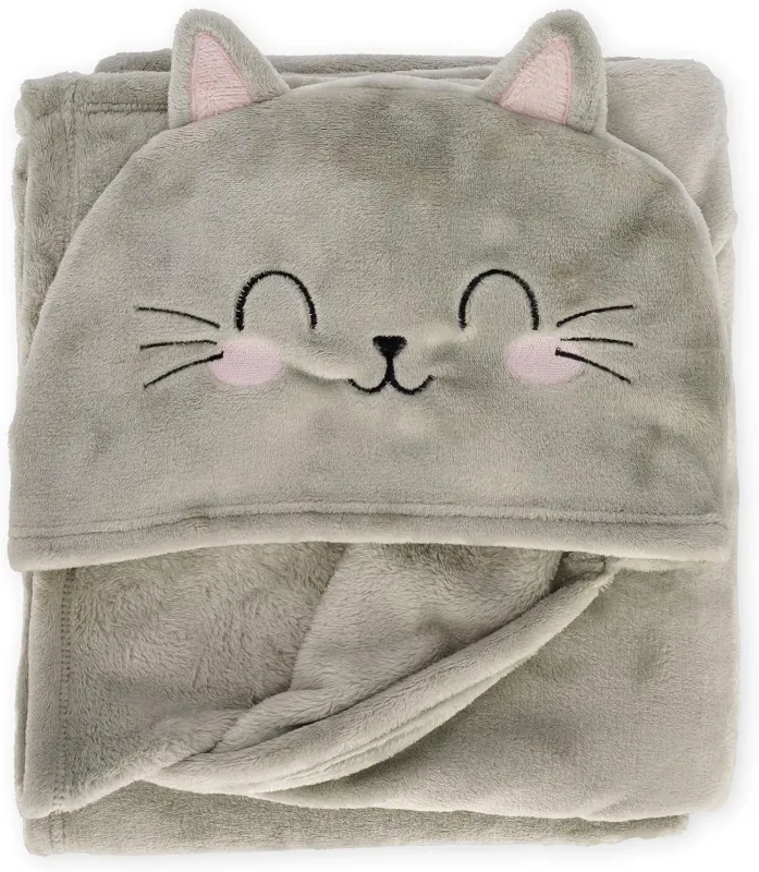 Koseteppe Katt m/hette